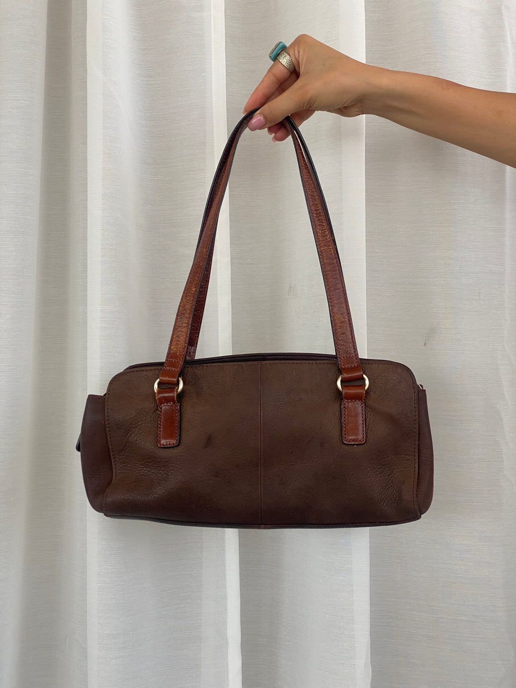 Vintage Fossil Brown Genuine Leather Purse Women’s Shoulder Bag