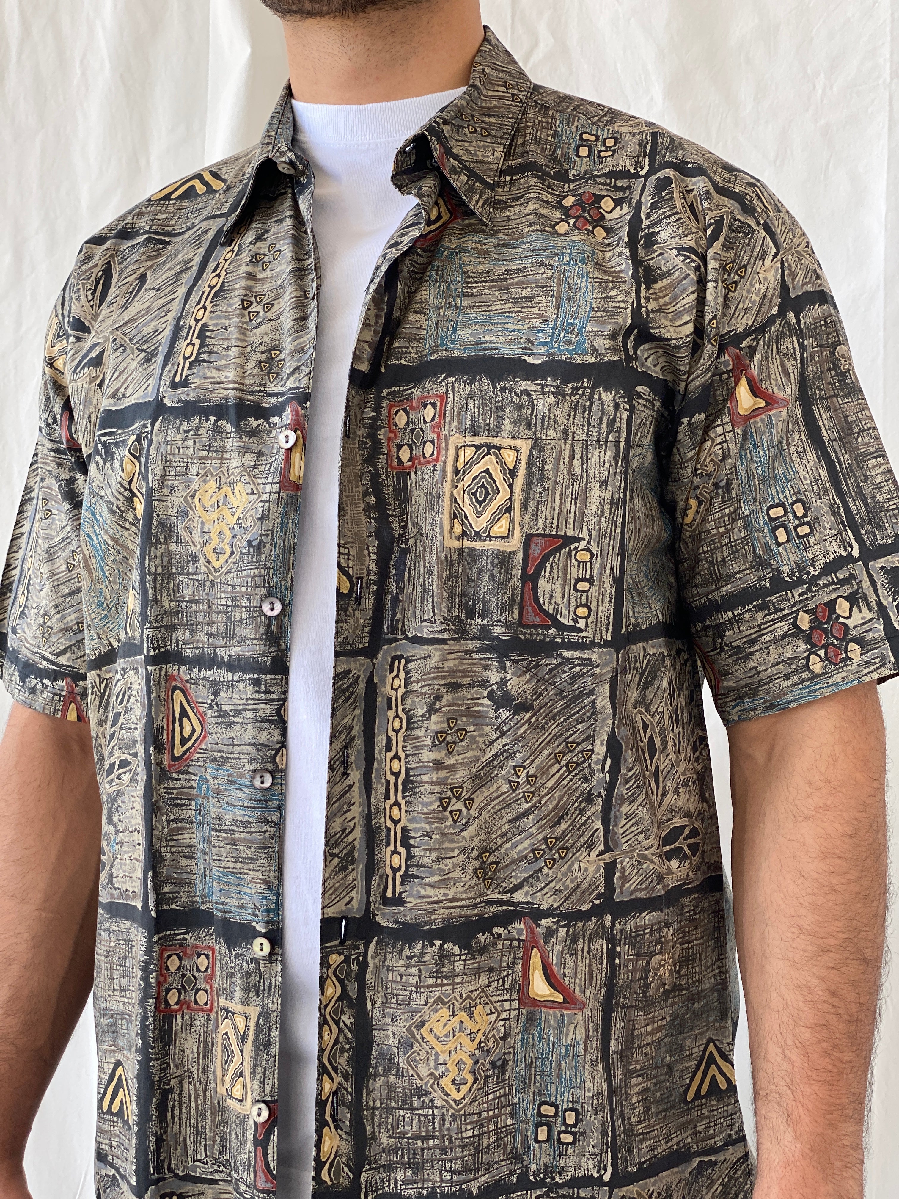 Vintage Tori Richard Honolulu Hawaiian Cotton Short Sleeve Men’s Printed Shirt - L