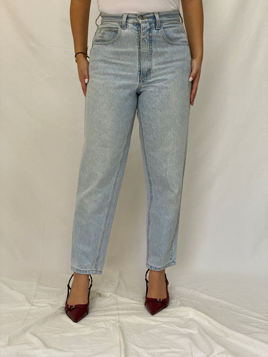 Vintage 90s Angels High-Waisted Mom Jeans Light Wash Straight Leg Denim - 38EUR