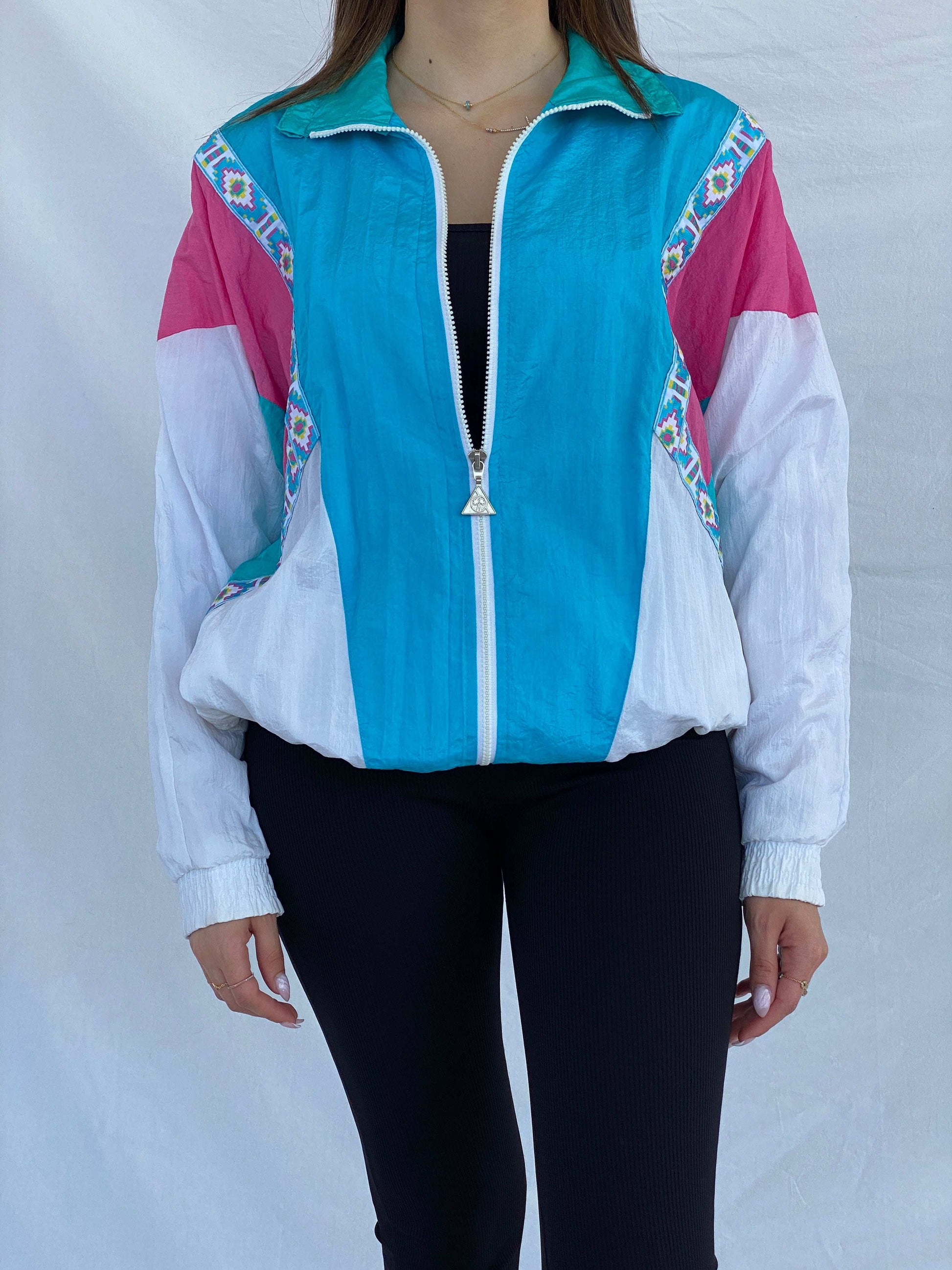 Vintage 80s/90s Casual Isle Windbreaker Jacket Size M - Balagan Vintage Windbreaker Jacket 80s, 90s, Juana, NEW IN, vintage windbreaker, windbreaker, windbreaker jacket