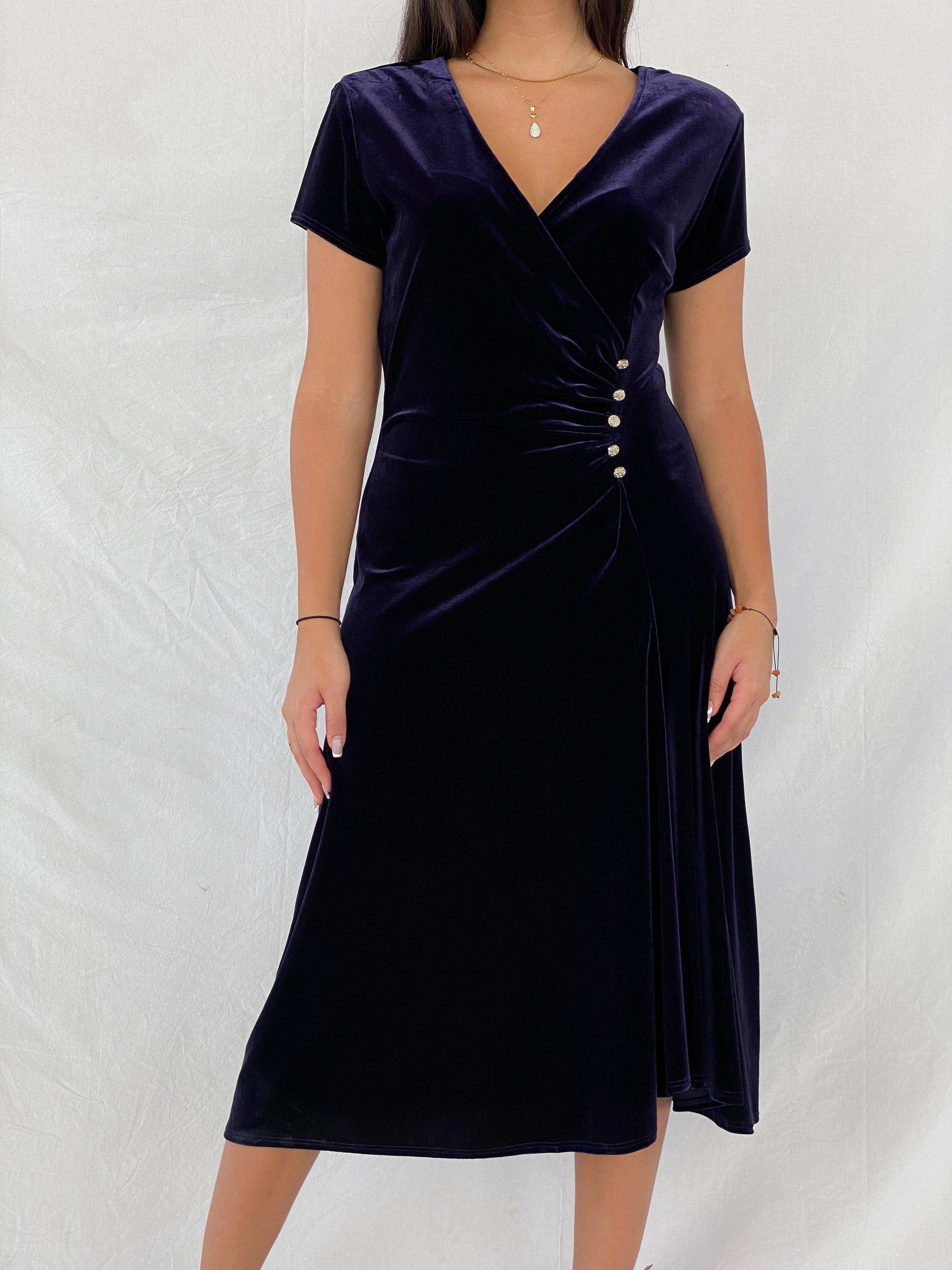 Gorgeous SIGNATURE By Robbie Bee Dress - Balagan Vintage Velvet Dress 00s, 90s, midi dress, NEW IN, Rama