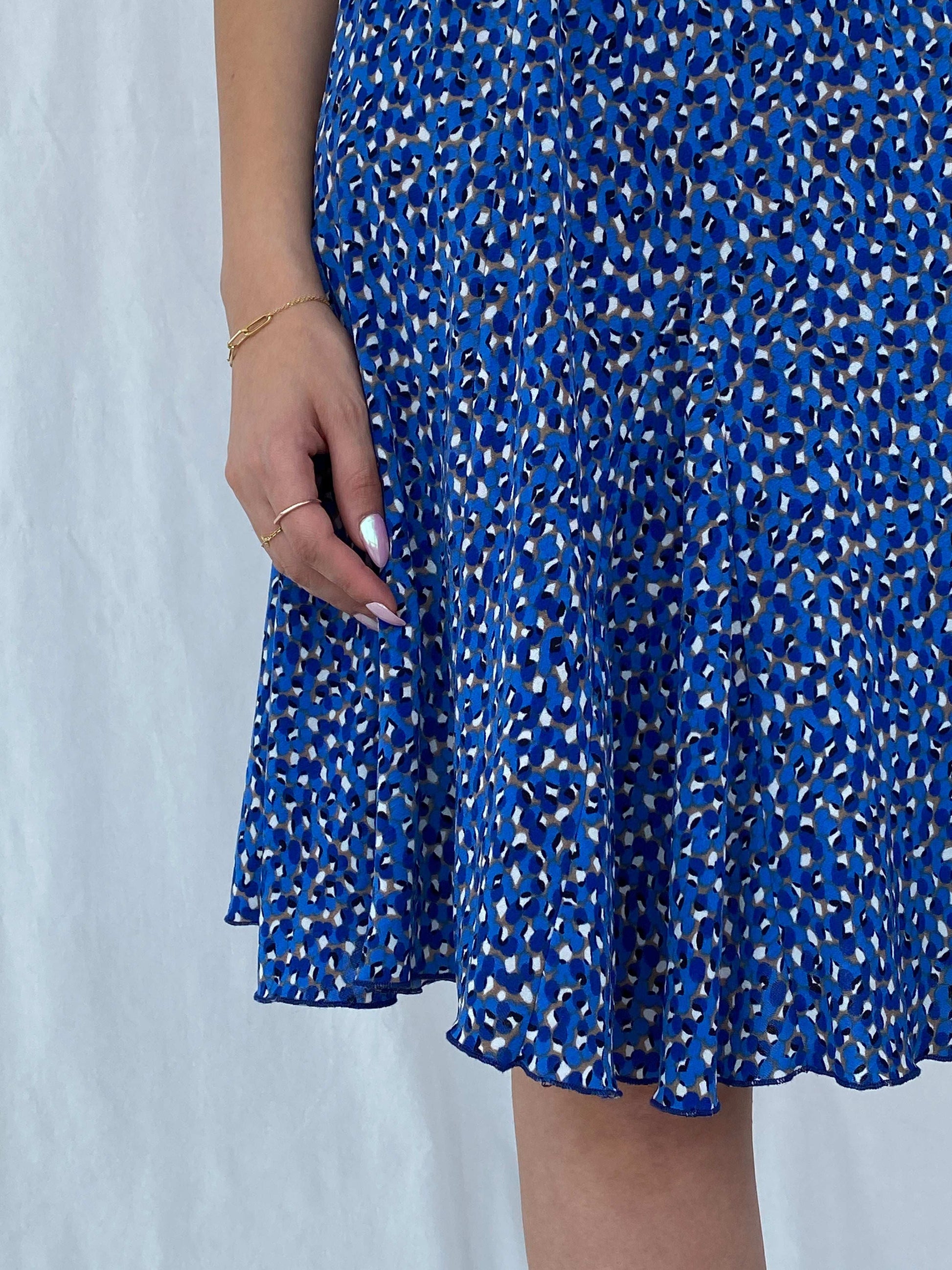 Vintage 80s/90s RHETORIQUE Blue Midi Skirt - Balagan Vintage Midi Skirt 80s, 90s, Juana, midi skirt, NEW IN, women skirt