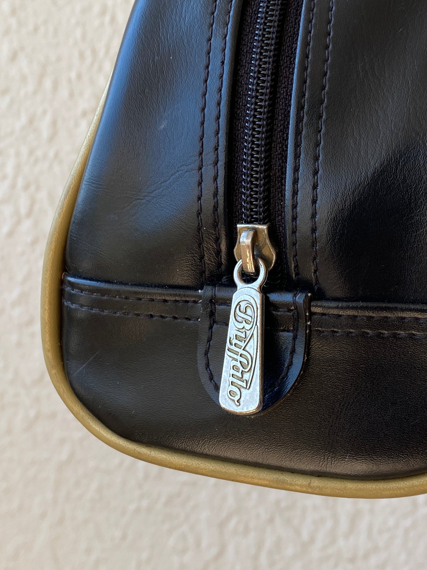 Vintage Y2K Buffalo Black & Gold Mini Bowling Bag