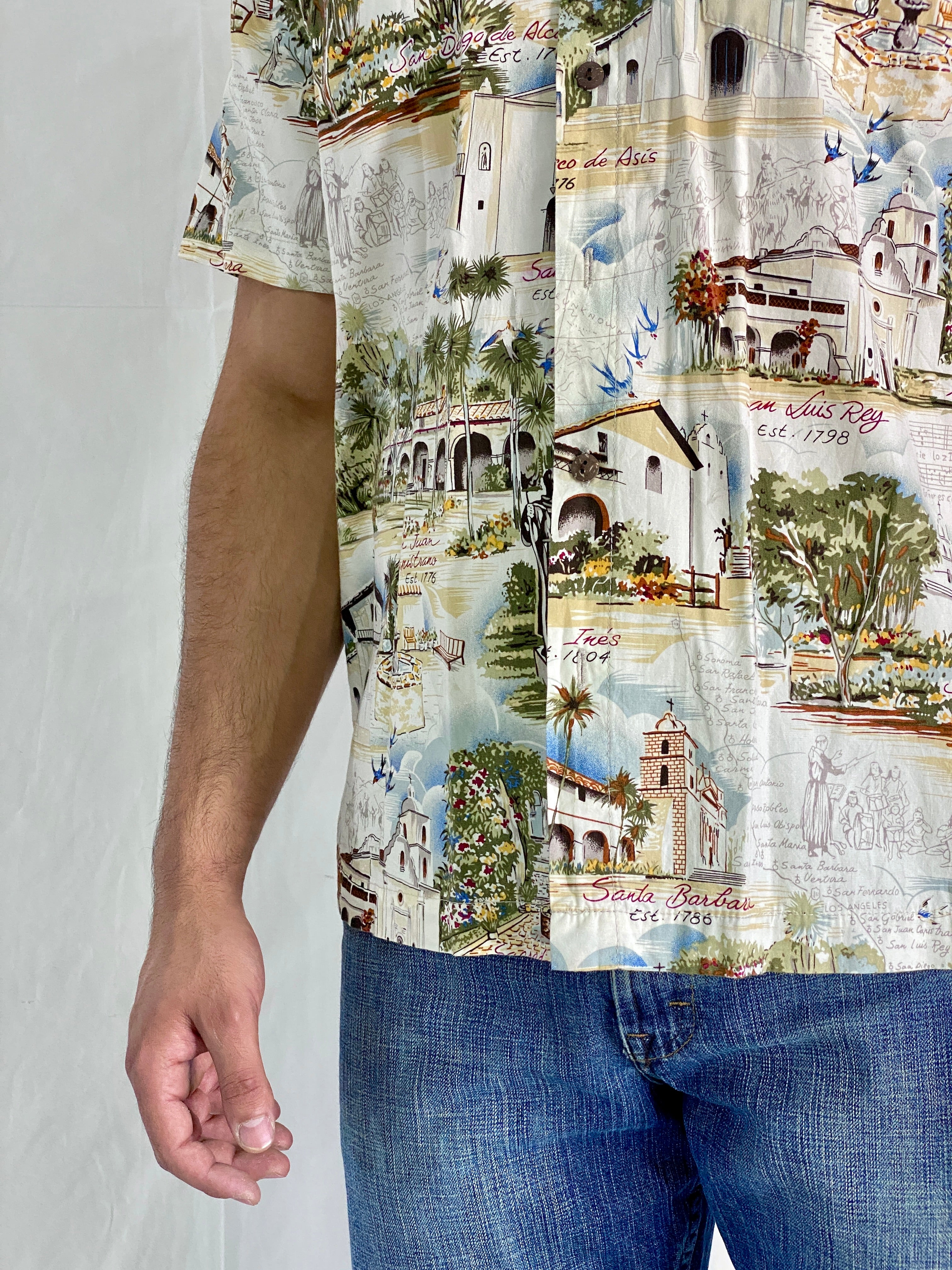 Vintage High Seas Trading Co Cotton Hawaiian Camp Shirt - S