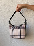 Y2K Burberry Print Inspired Canvas Shoulder Bag