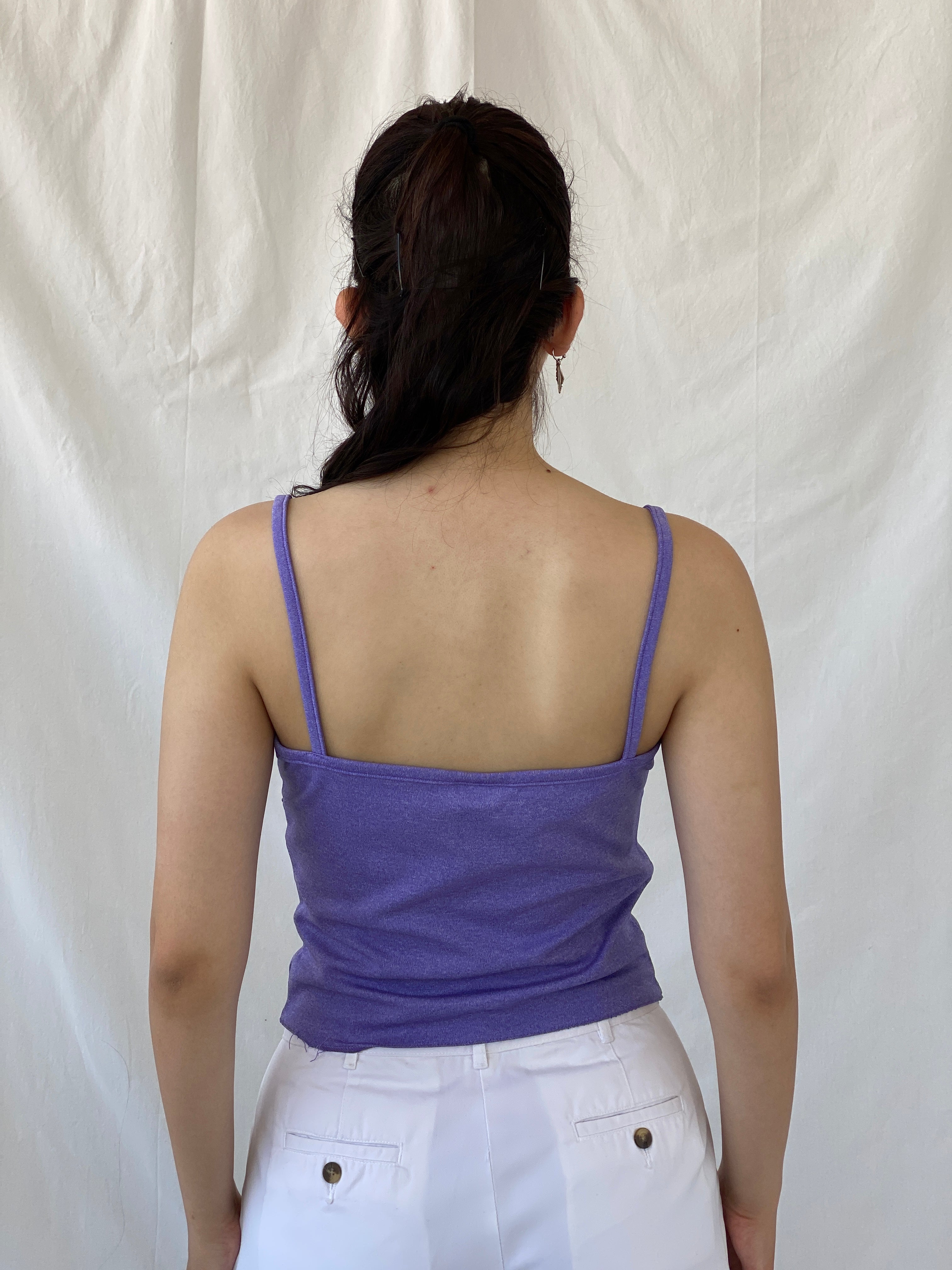 Vintage Santory Italy Purple Cami Top Fitted Camisole - M