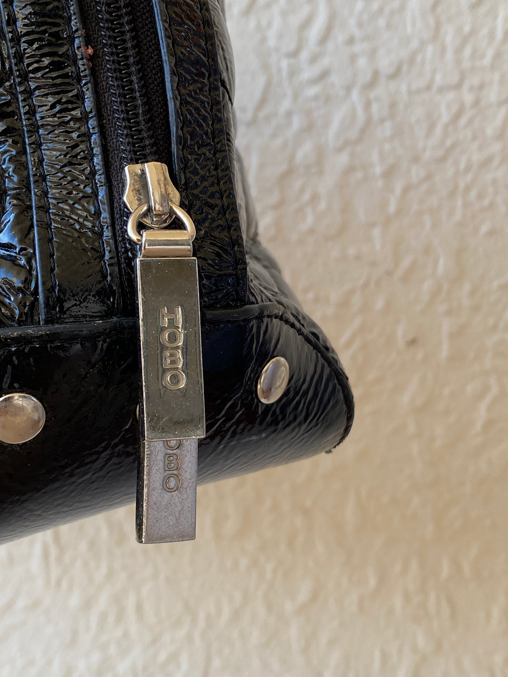 Hobo International Black Purse Patent Leather Quilted Shoulder Bag