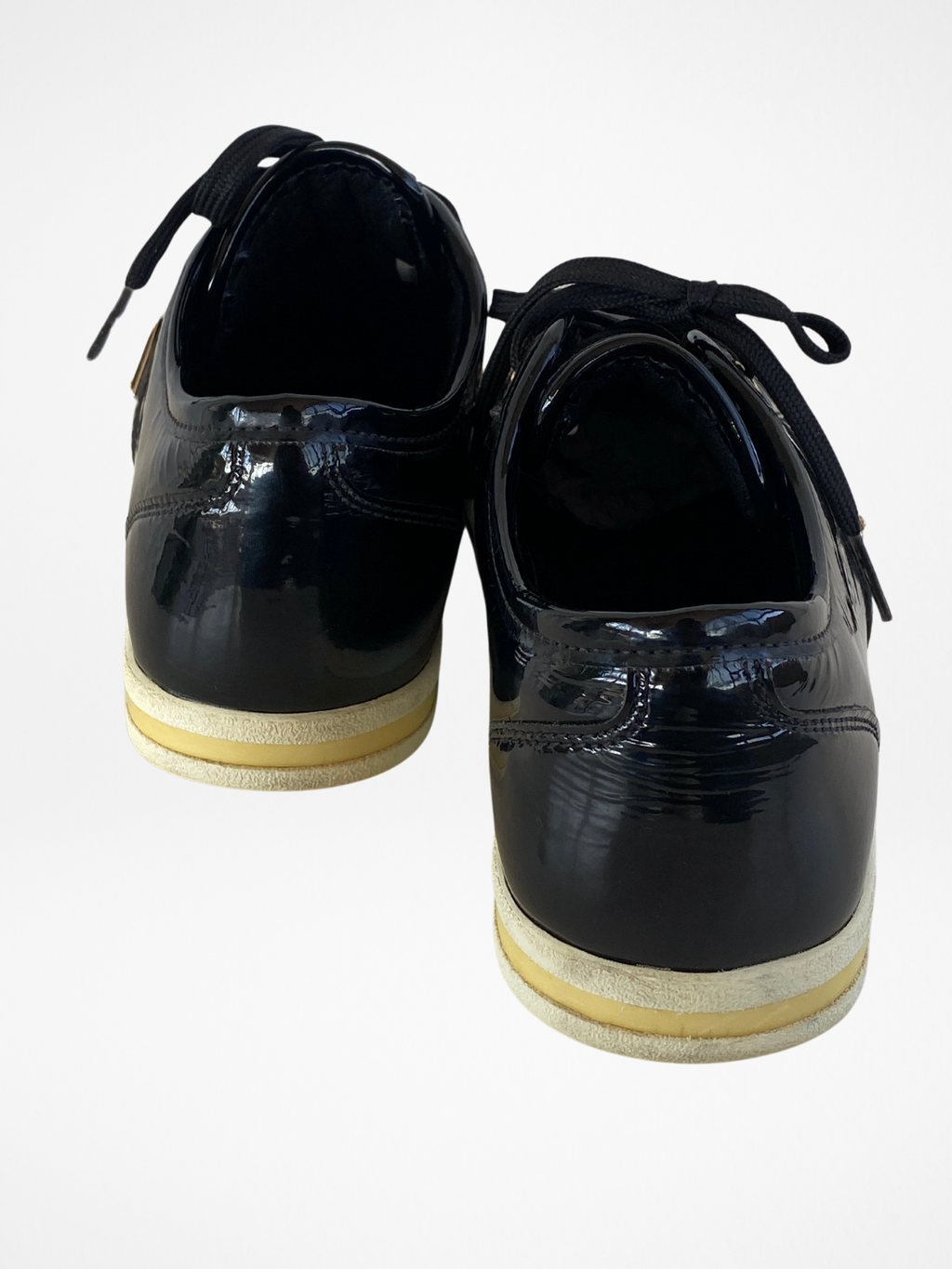 حذاء سنيكرز دولتشي آند غابانا أسود من الجلد منخفض الرقبة CO0316 - 38EUR