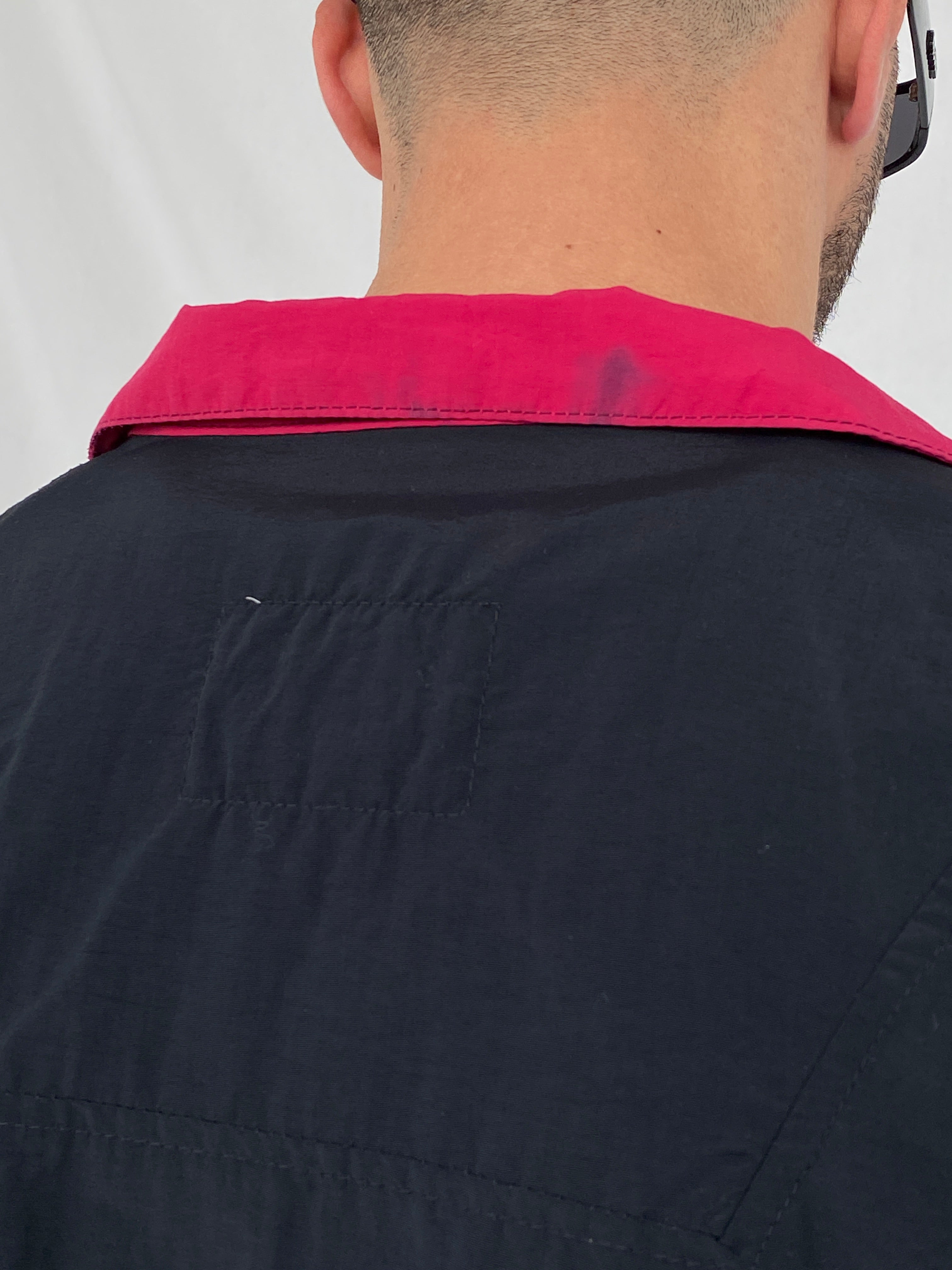 جاكيت رياضي أسود من ستاربس بتصميم عتيق من الثمانينيات والتسعينيات - مقاس كبير