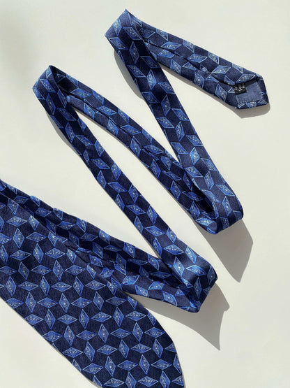 Vintage Derby Printed Silk Tie - Balagan Vintage Ties 80s, 90s, NEW IN, printed tie, printed ties, tie, ties, vintage tie