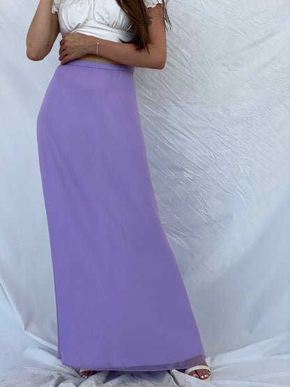 Vintage Cmor Abiye Lilac Maxi Skirt - S