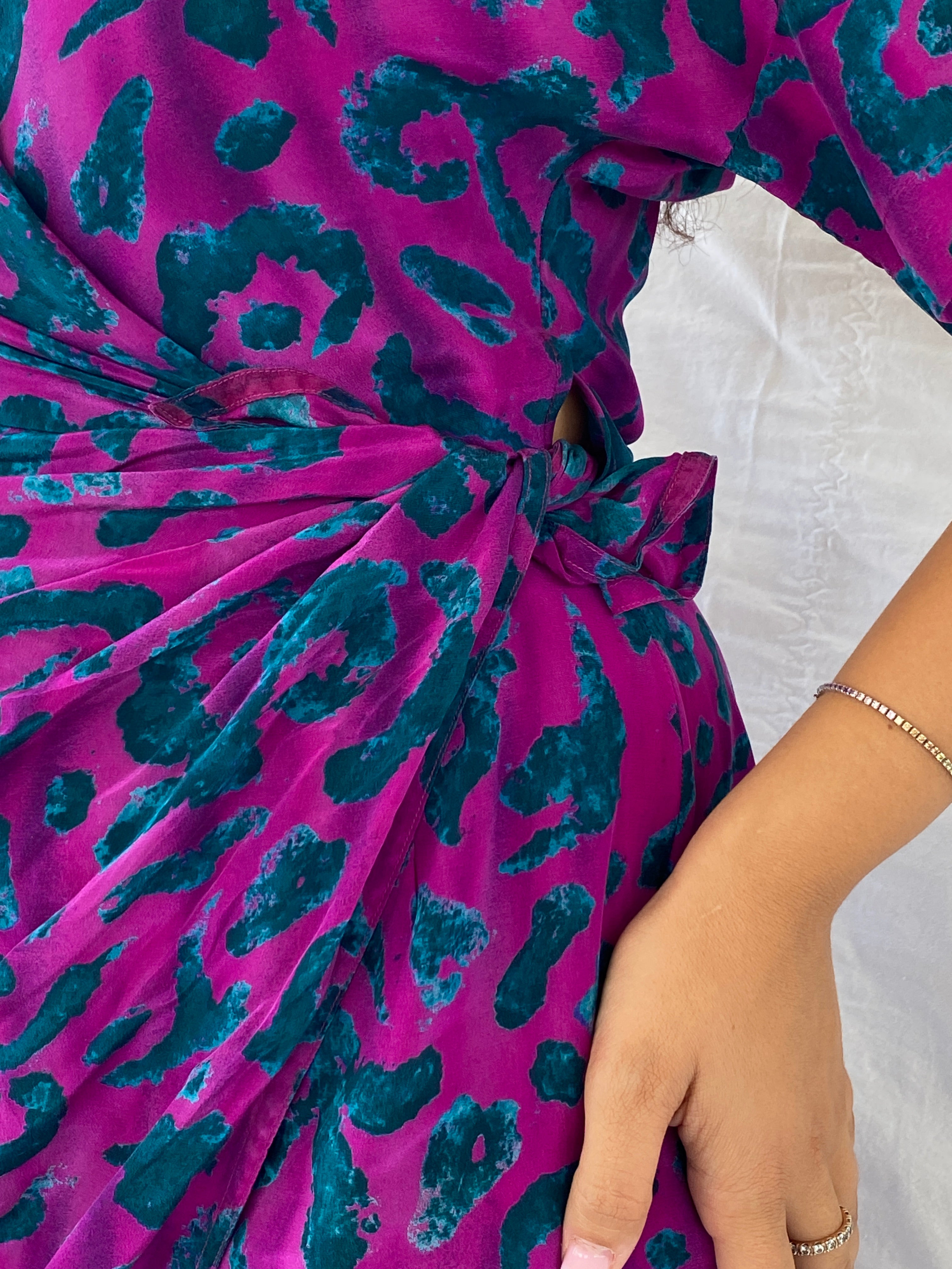 Vintage Ellen Tracy By Linda Allard Midi Wrap Dress - L