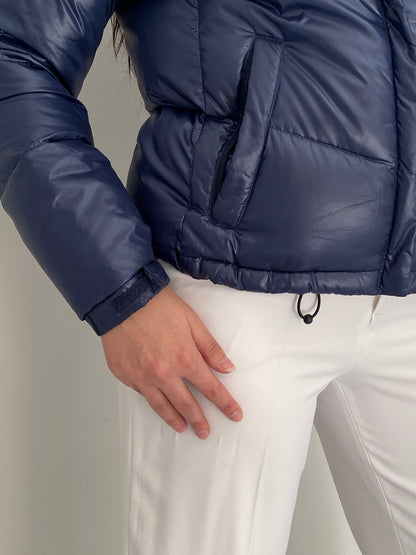 Columbia Sportswear Metallic Navy Down Quilted Puffer Jacket – M