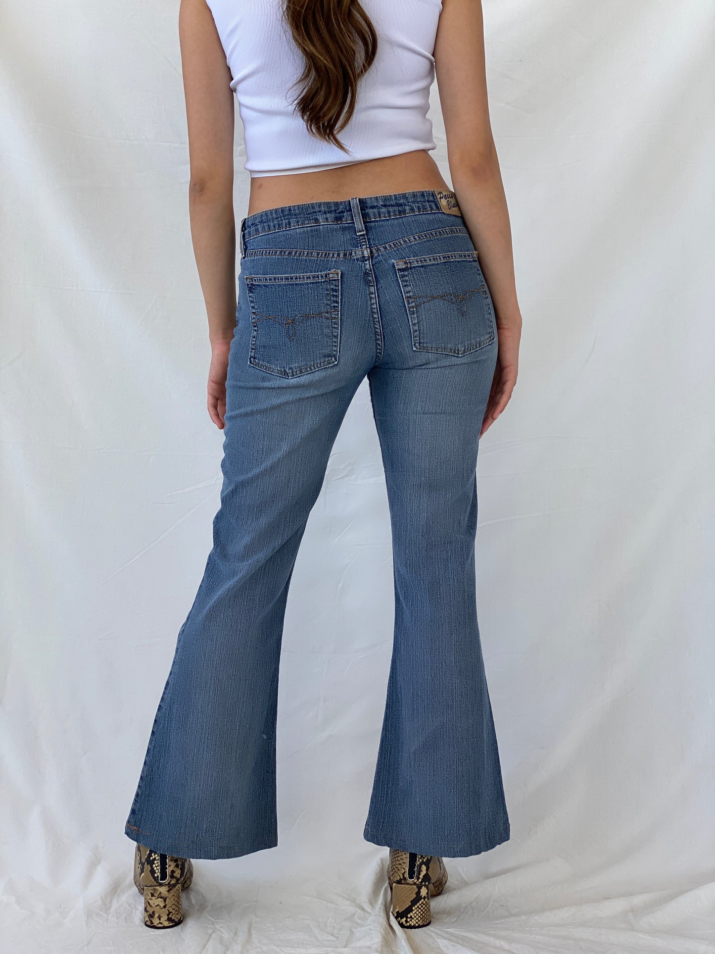 Vintage Paris Blues Soulmate Cut Washed Flared Jeans