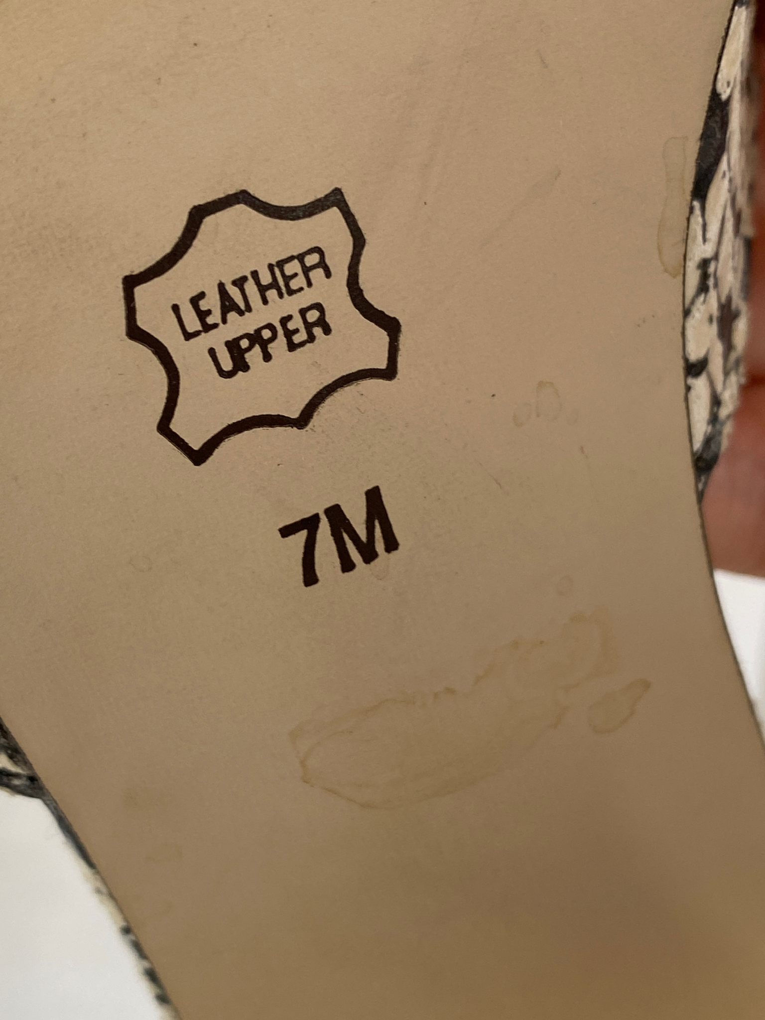 Vintage Sam & Libby Snake Print Leather Mules – Size 37EUR