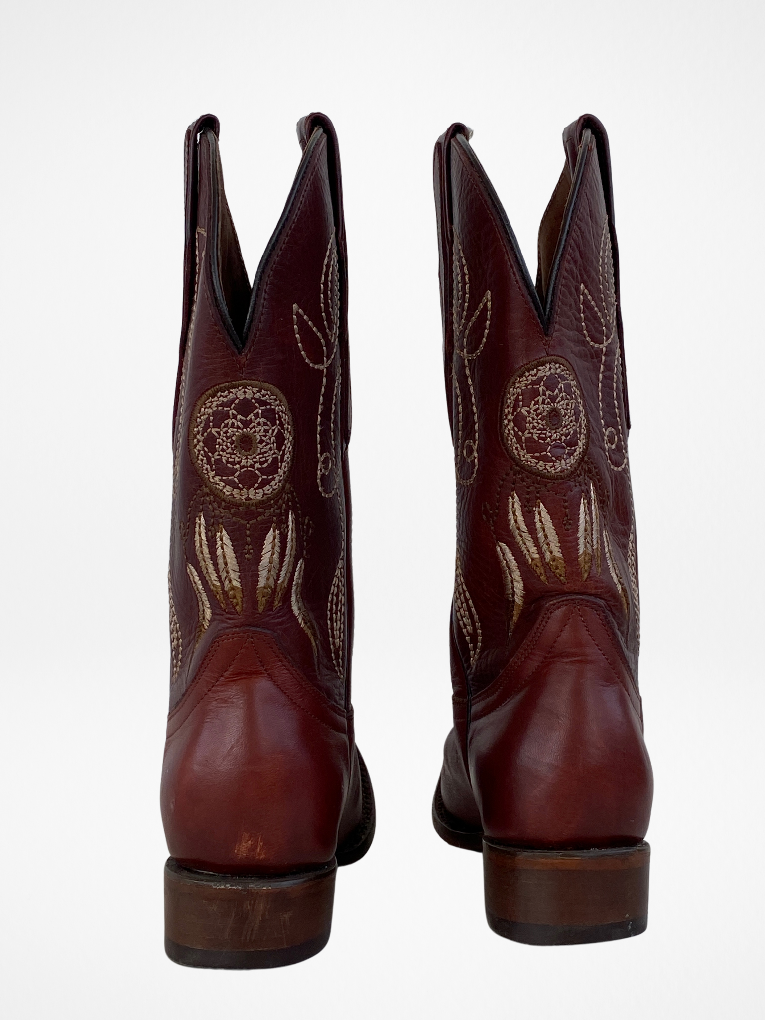 El General Western Embroidered Brown Nubuck Leather Women’s Rodeo Classics Cowboy Boots