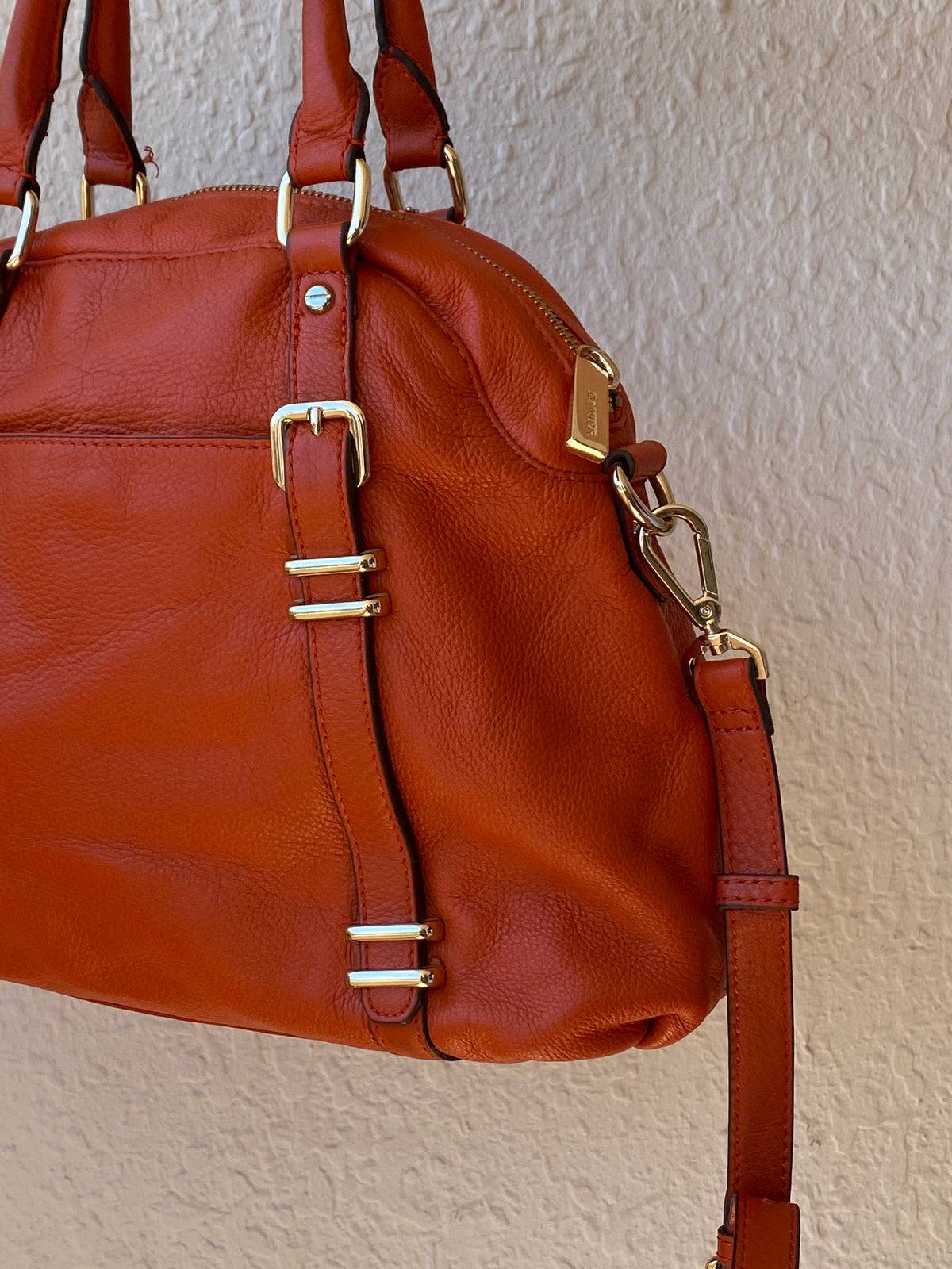 Vintage Danier Cognac Genuine Leather Convertible Satchel Crossbody Bag Vintage Danier Cognac Genuine Leather Convertible Satchel Crossbody Bag