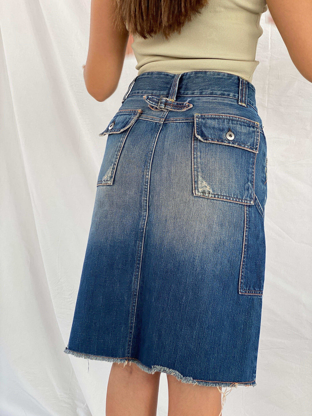 United Colors Of Benetton Midi Denim Skirt - Balagan Vintage Midi Skirt 00s, denim skirt, midi skirt, NEW IN, Rama