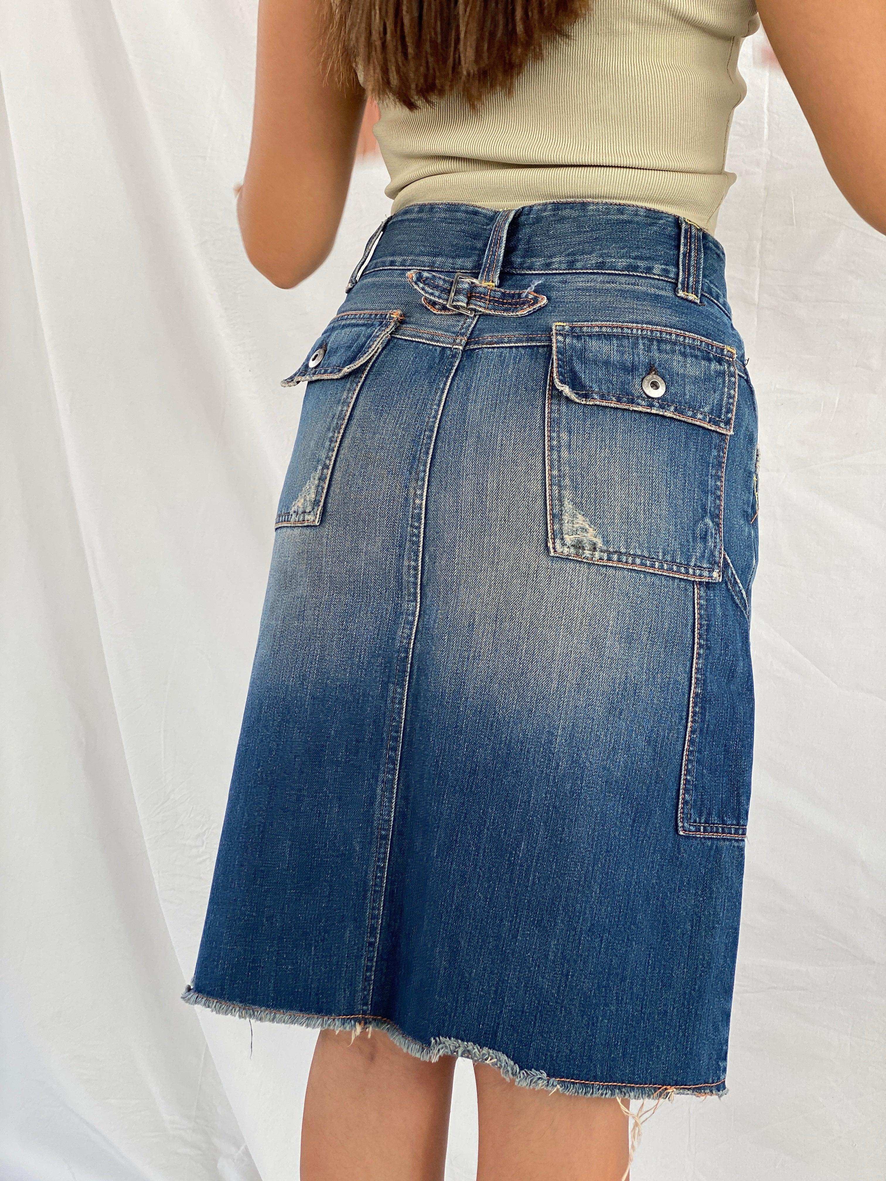 United Colors Of Benetton Midi Denim Skirt - Balagan Vintage Midi Skirt 00s, denim skirt, midi skirt, NEW IN, Rama
