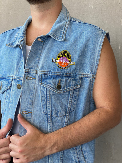 Vintage Feeling Anvil Oversized Denim Vest - 2XL