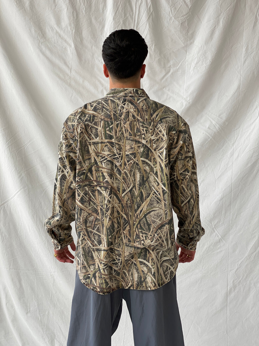 Vintage Cabela’s Men’s Camo Long Sleeve Button Down Camouflage Hunting Shirt - XL