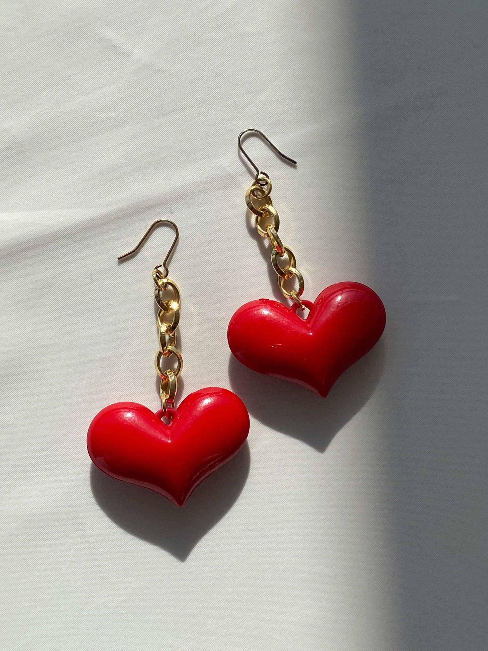 Prettiest Heart Shaped Earrings - Balagan Vintage Earrings 00s, 90s, NEW IN