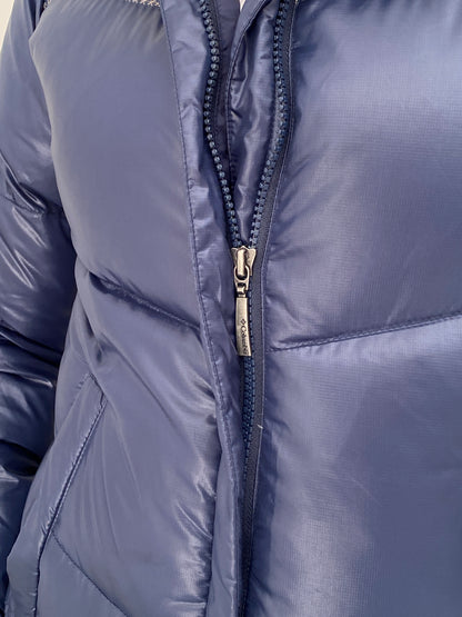 Columbia Sportswear Metallic Navy Down Quilted Puffer Jacket – M