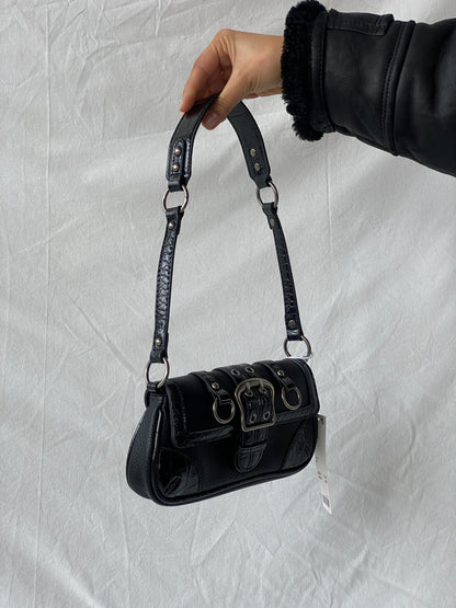NWT Urban Outfitters UO Jade Baguette Black Shoulder Bag