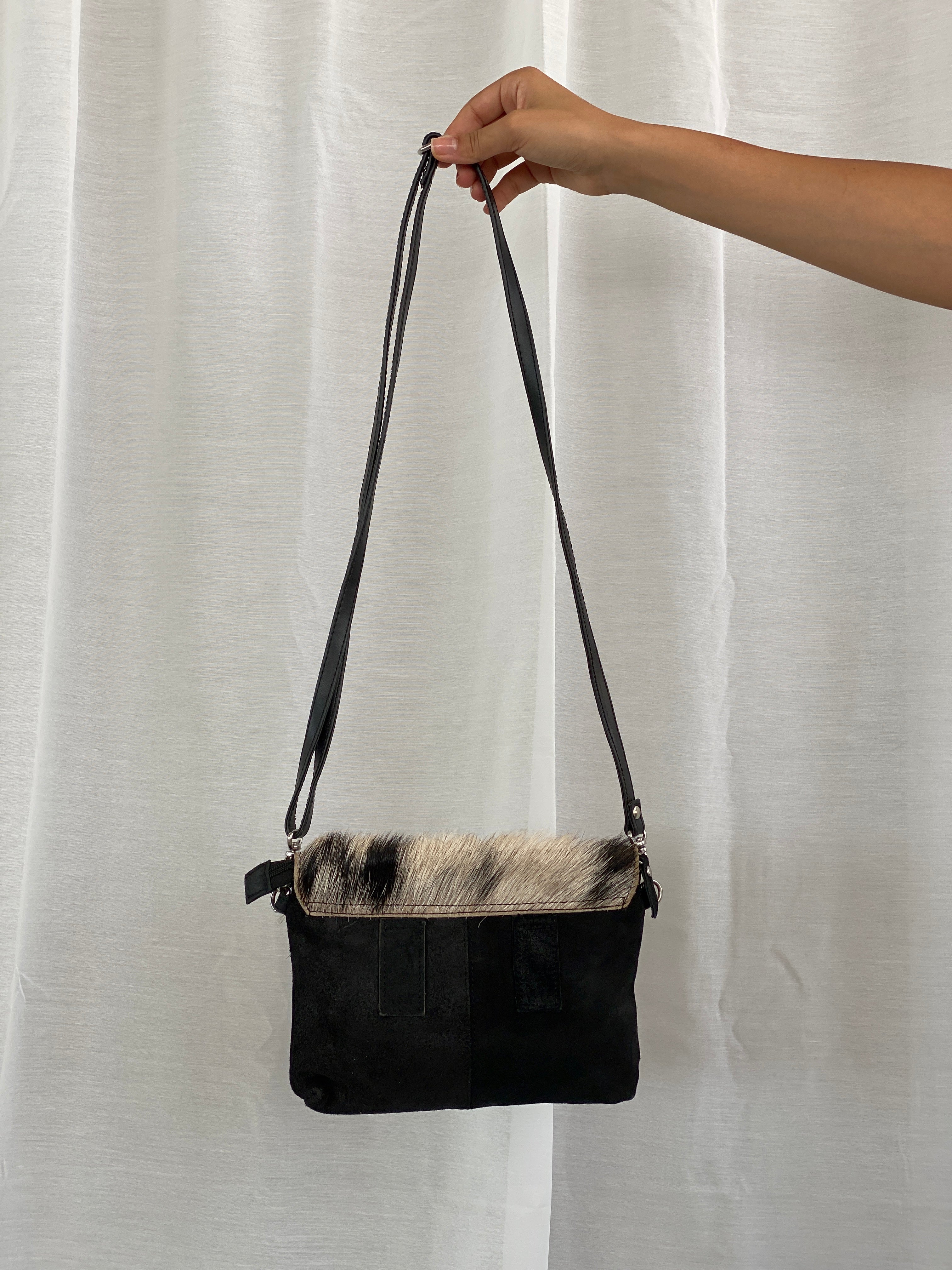 Vintage Cowhide Crossbody Western Leather Bag