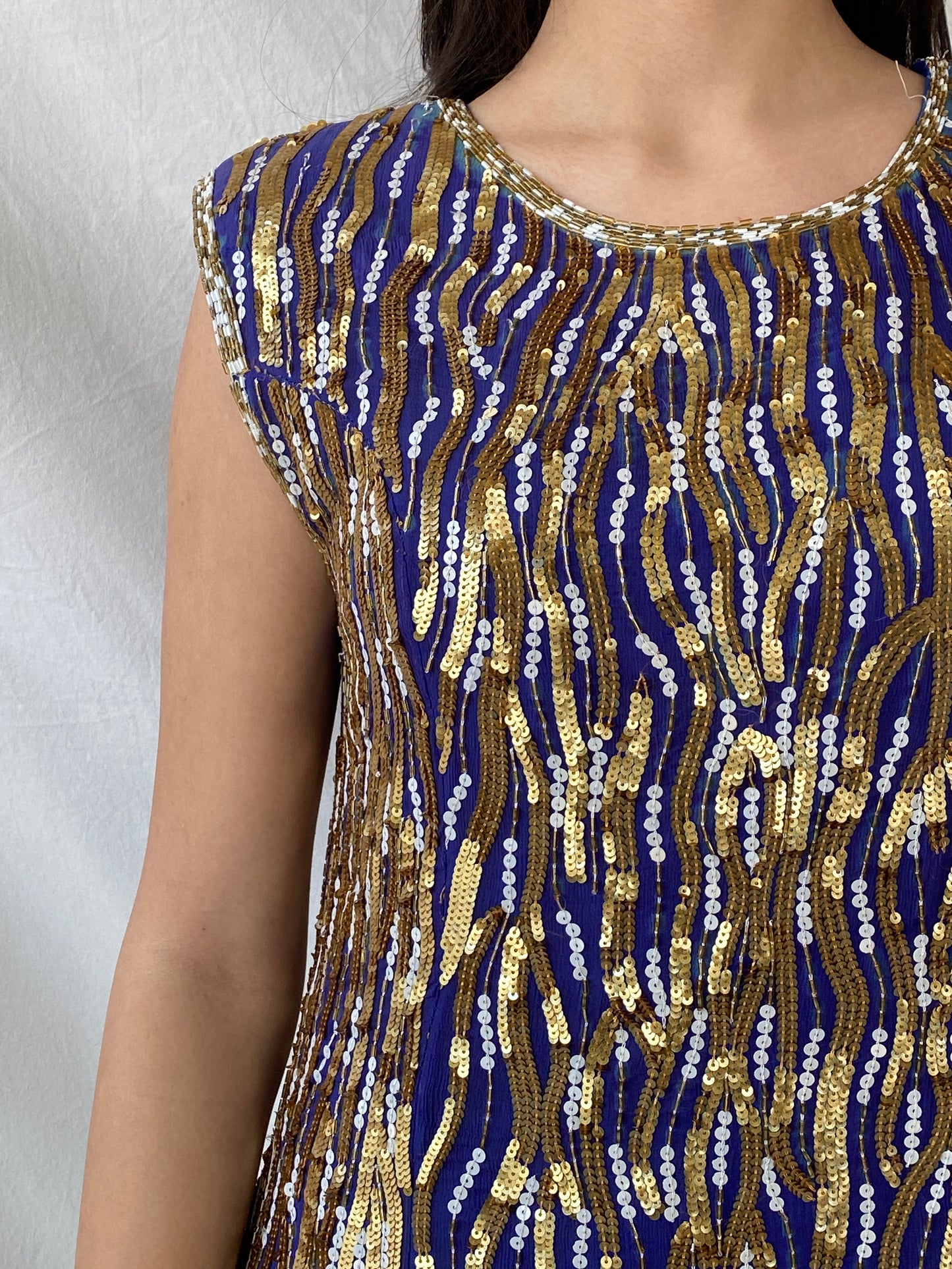 Vintage Razzle Dazzle Silk Dress