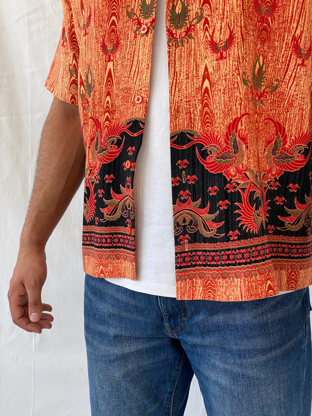 Vintage 90s CITY STREETS Men’s Short Sleeve Hawaiian Print Shirt - L