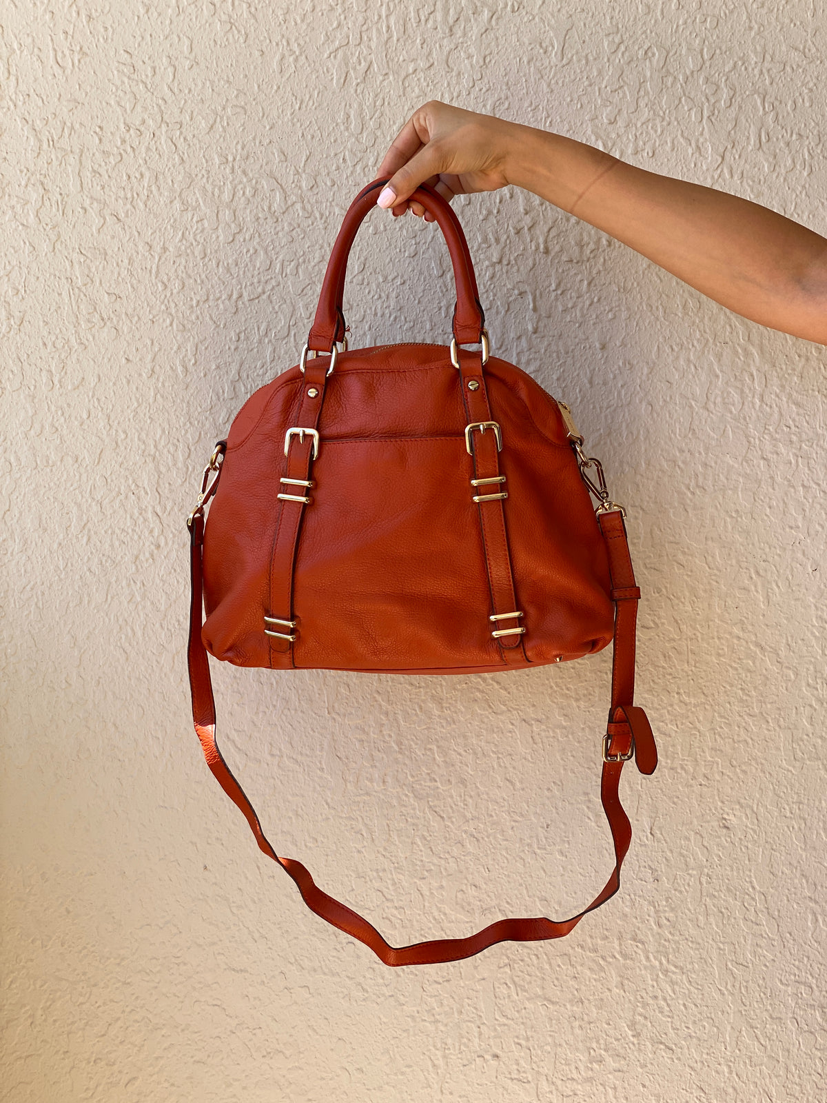 Vintage Danier Cognac Genuine Leather Convertible Satchel Crossbody Bag Vintage Danier Cognac Genuine Leather Convertible Satchel Crossbody Bag