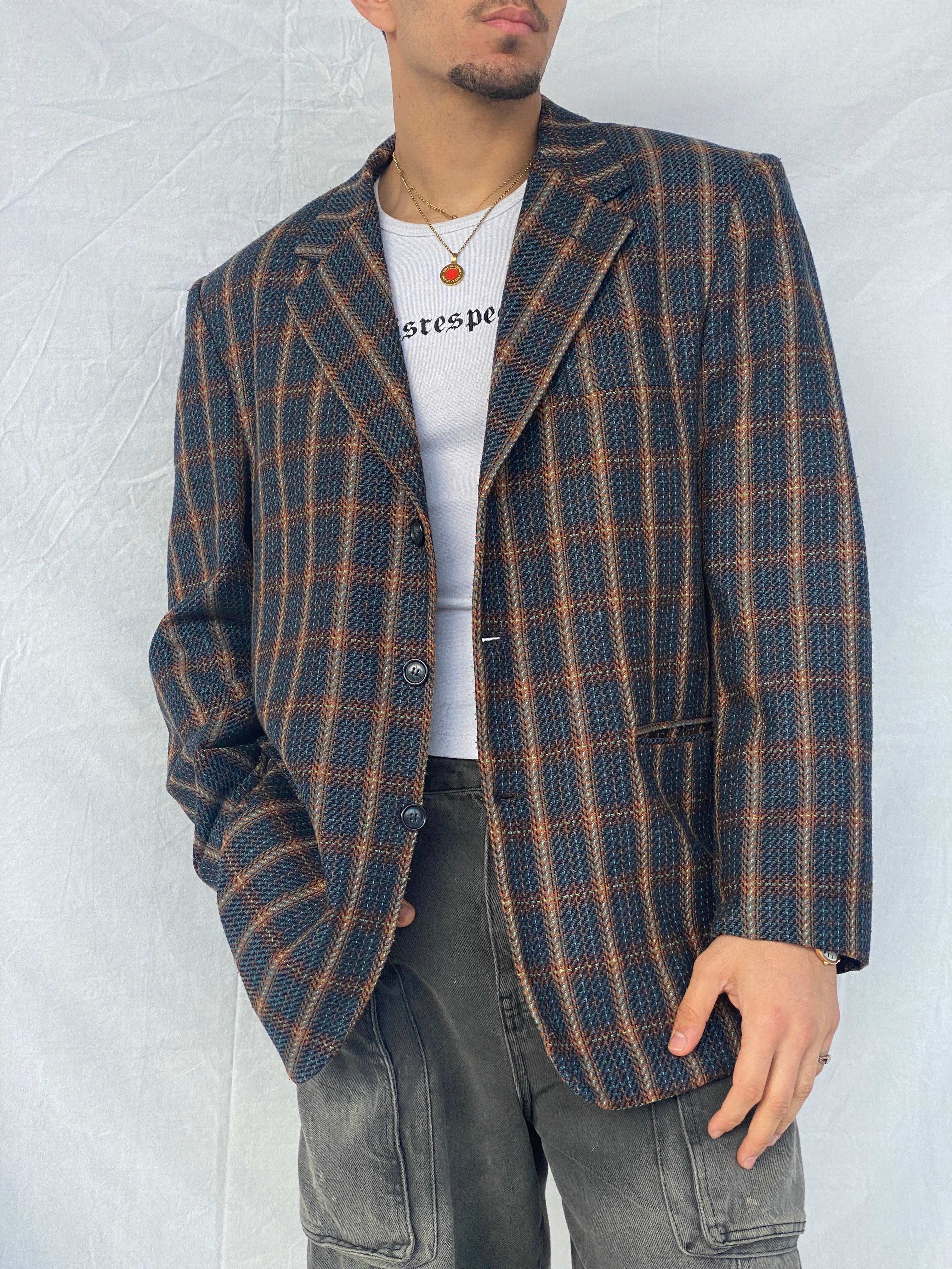Vintage Truva Collection Plaid Blazer - Size M/L - Balagan Vintage Blazer 90s, Abdullah, plaid blazer