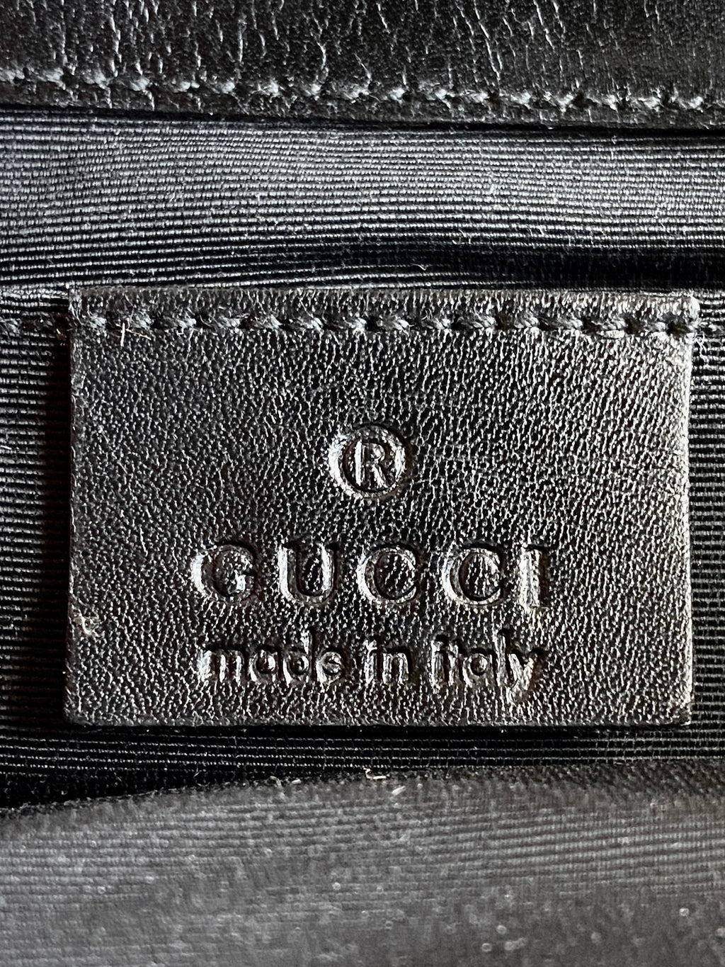 Vintage 00s Gucci Jackie Bardot Black Leather Monogram GG Canvas Mini Handbag