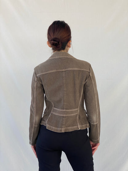 Vintage i Blues Club Women’s Gray Structured Wool Blend Blazer - L