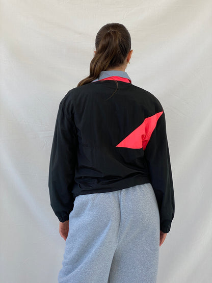 Vintage HIND Black Windbreaker Track Jacket - M