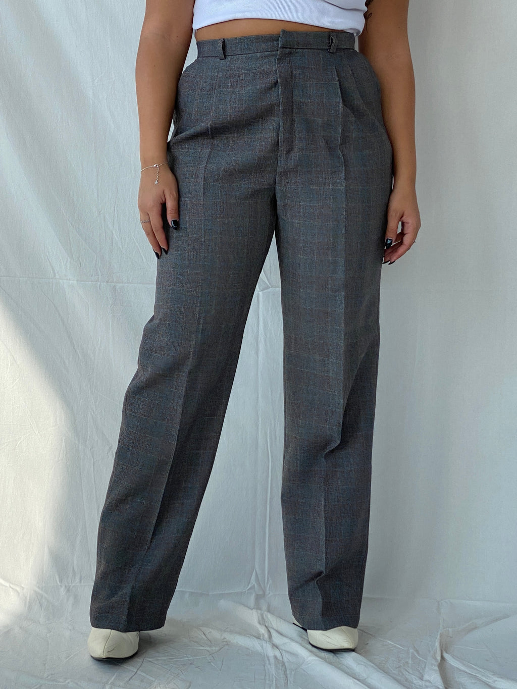 Vintage 70s/80s Sears Roebuck CO Pants That Fit Grey High Rise Office Trousers