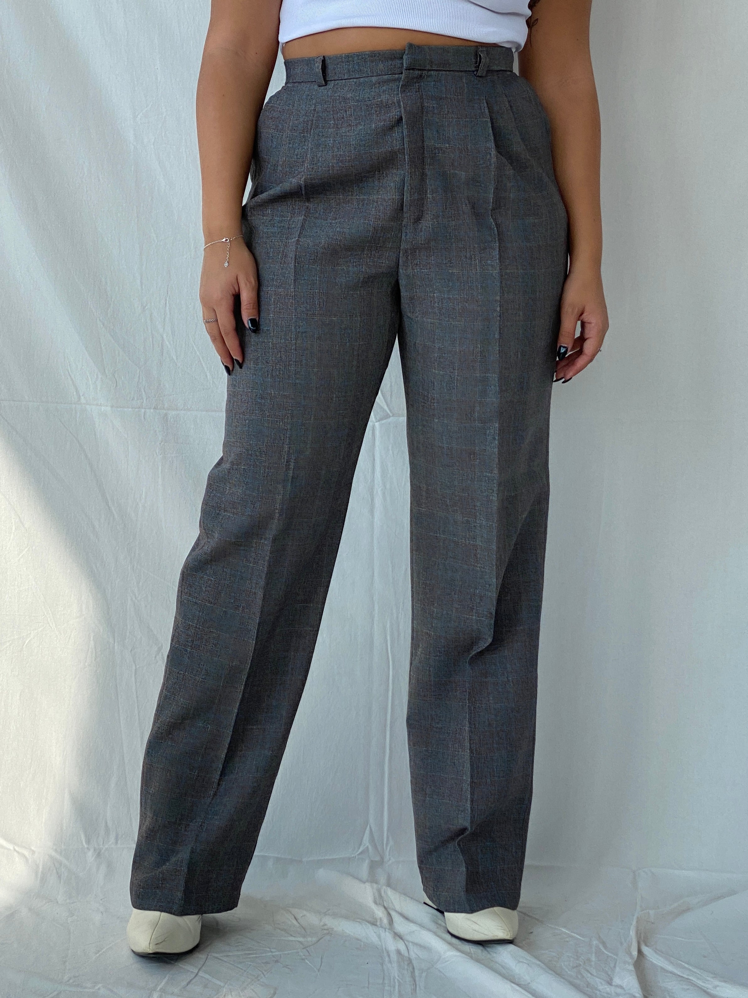Vintage 70s/80s Sears Roebuck CO Pants That Fit Grey High Rise Office Trousers