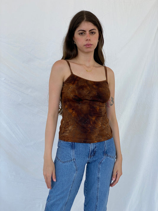 Y2K Brown Cami Top - S