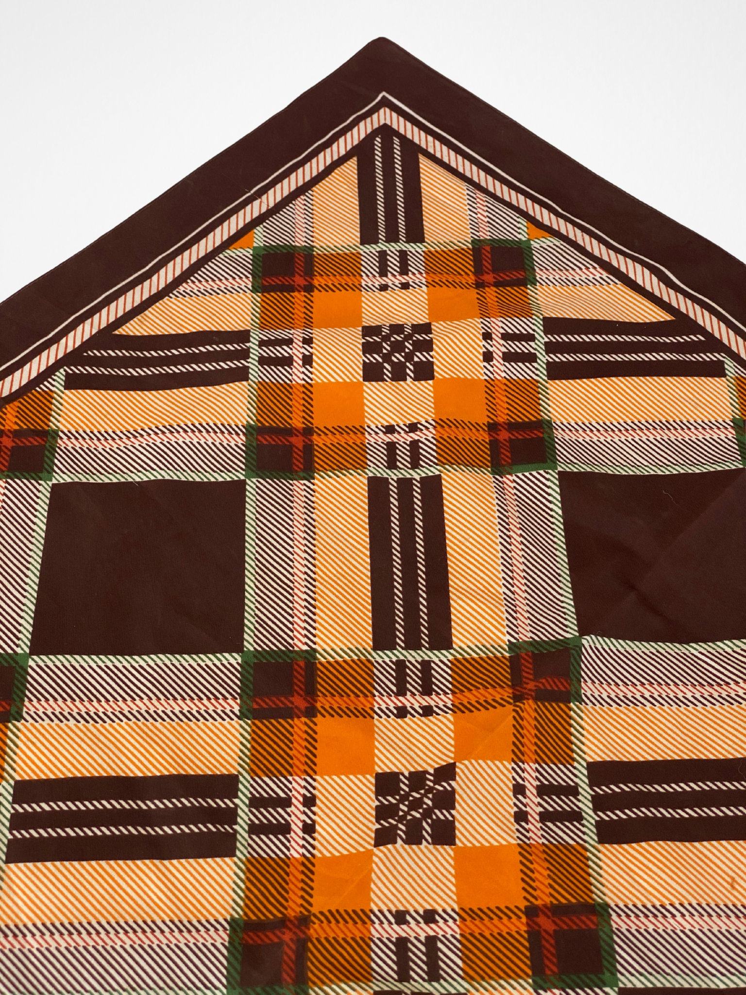 Vintage Plaid Tartan Like Pattern Brown Square Scarf