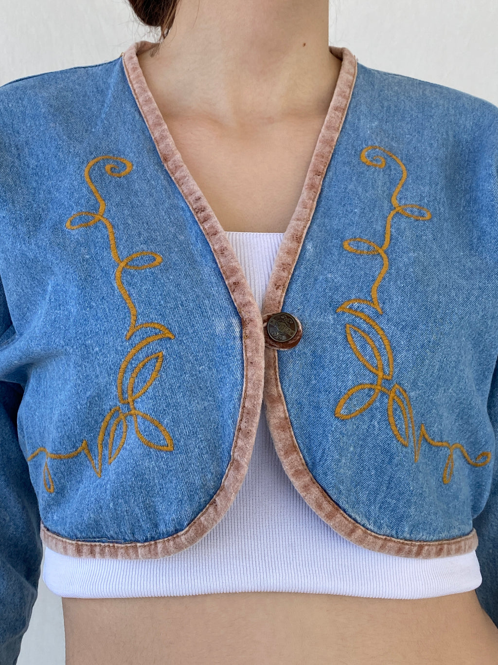 Vintage 90s Switch U.S.A Cropped Denim Jacket - S