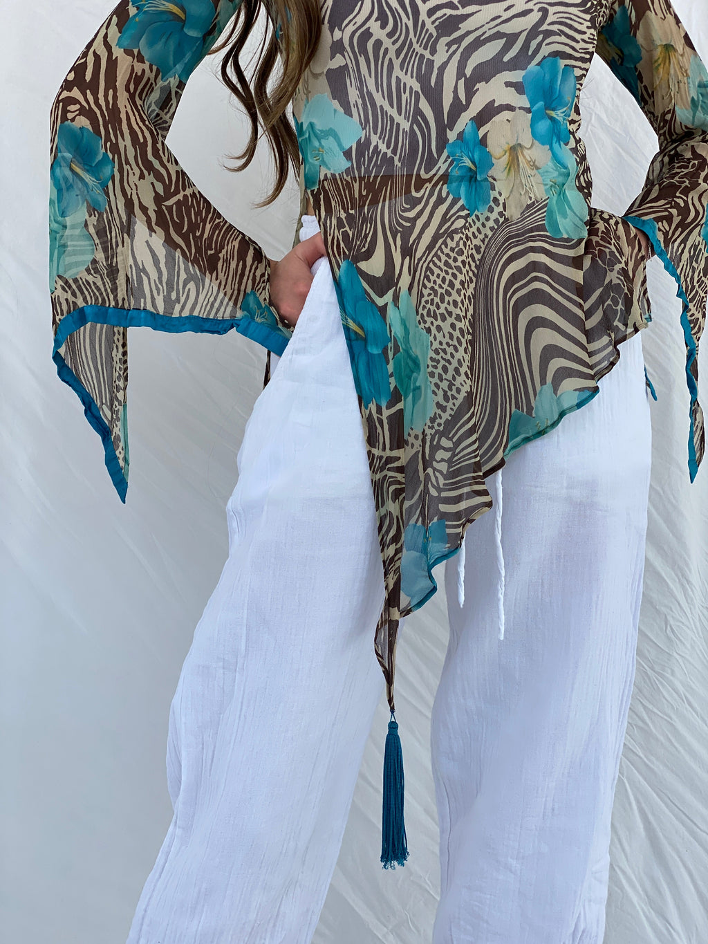 Luisa Spagnoli Sheer Silk Top - S