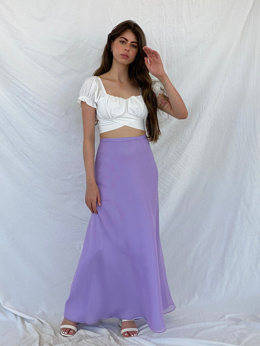 Vintage Cmor Abiye Lilac Maxi Skirt - S