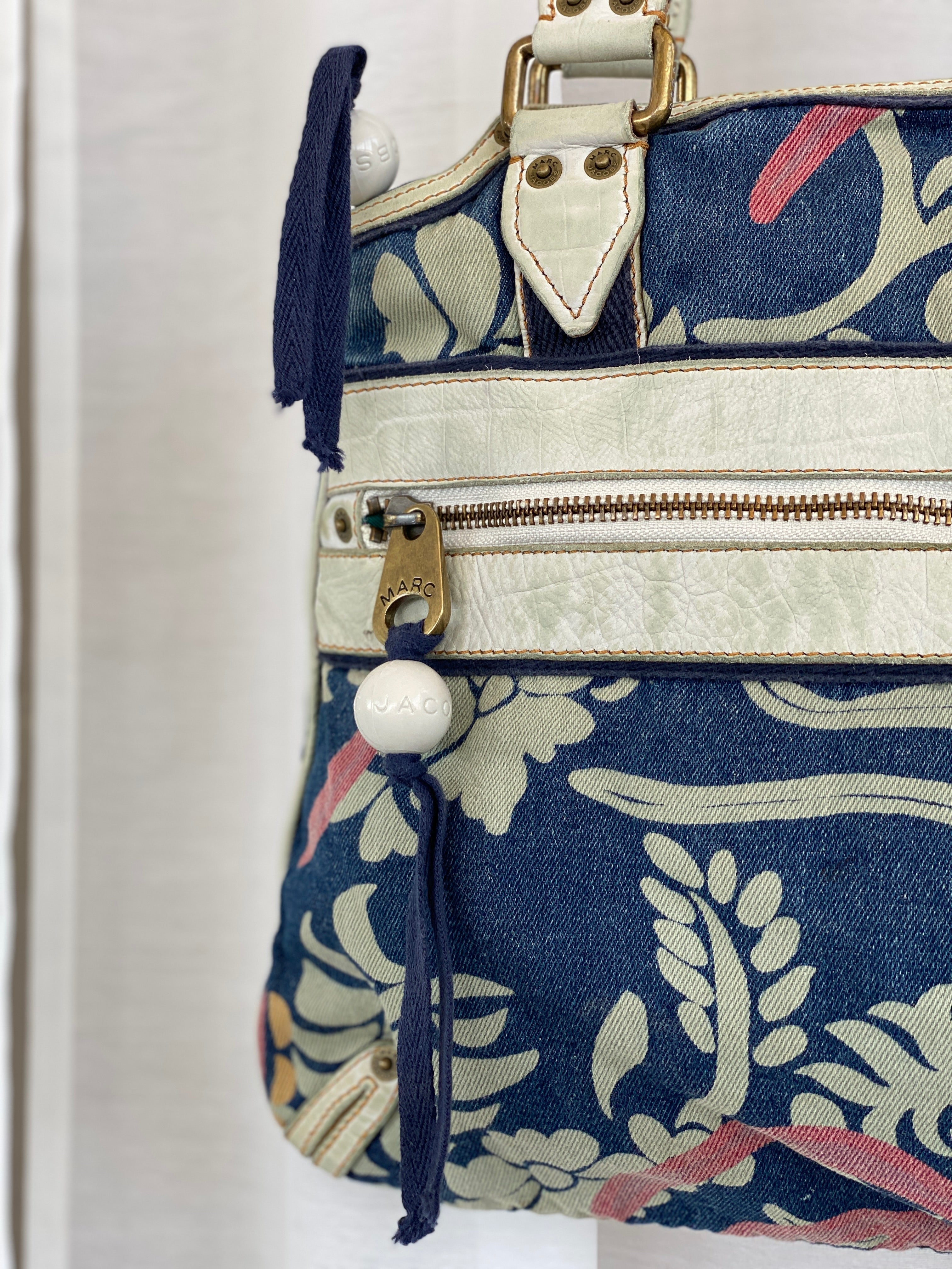 Dead Stock Vintage Marc Jacob‘s  Denim Print Handbag With Tags