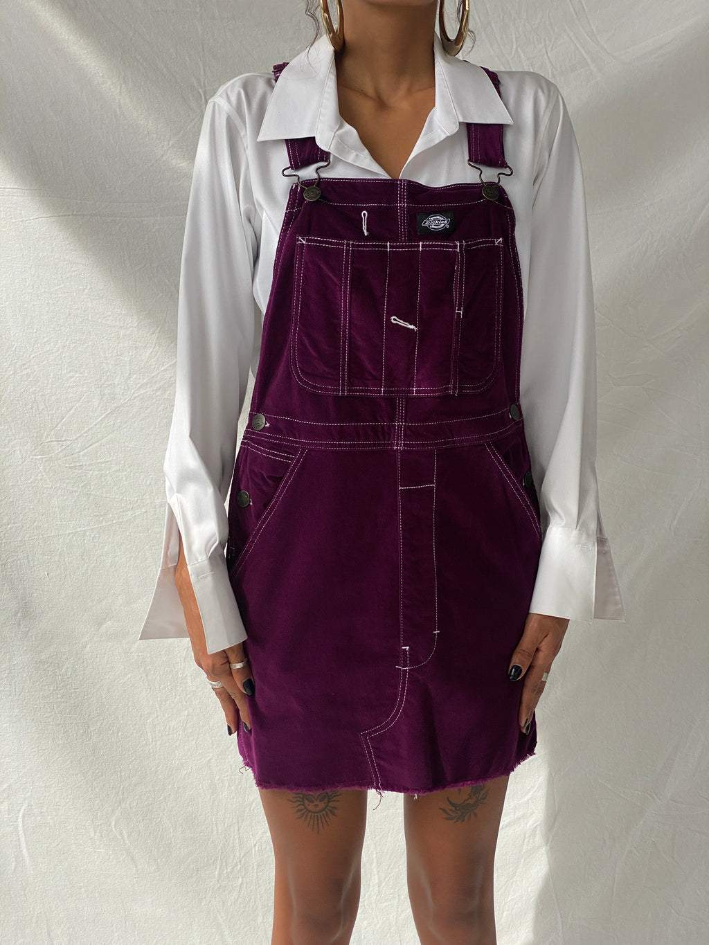 Dickies Juniors’ Carpenter Overall Corduroy Women’s Jumper Dress - XS