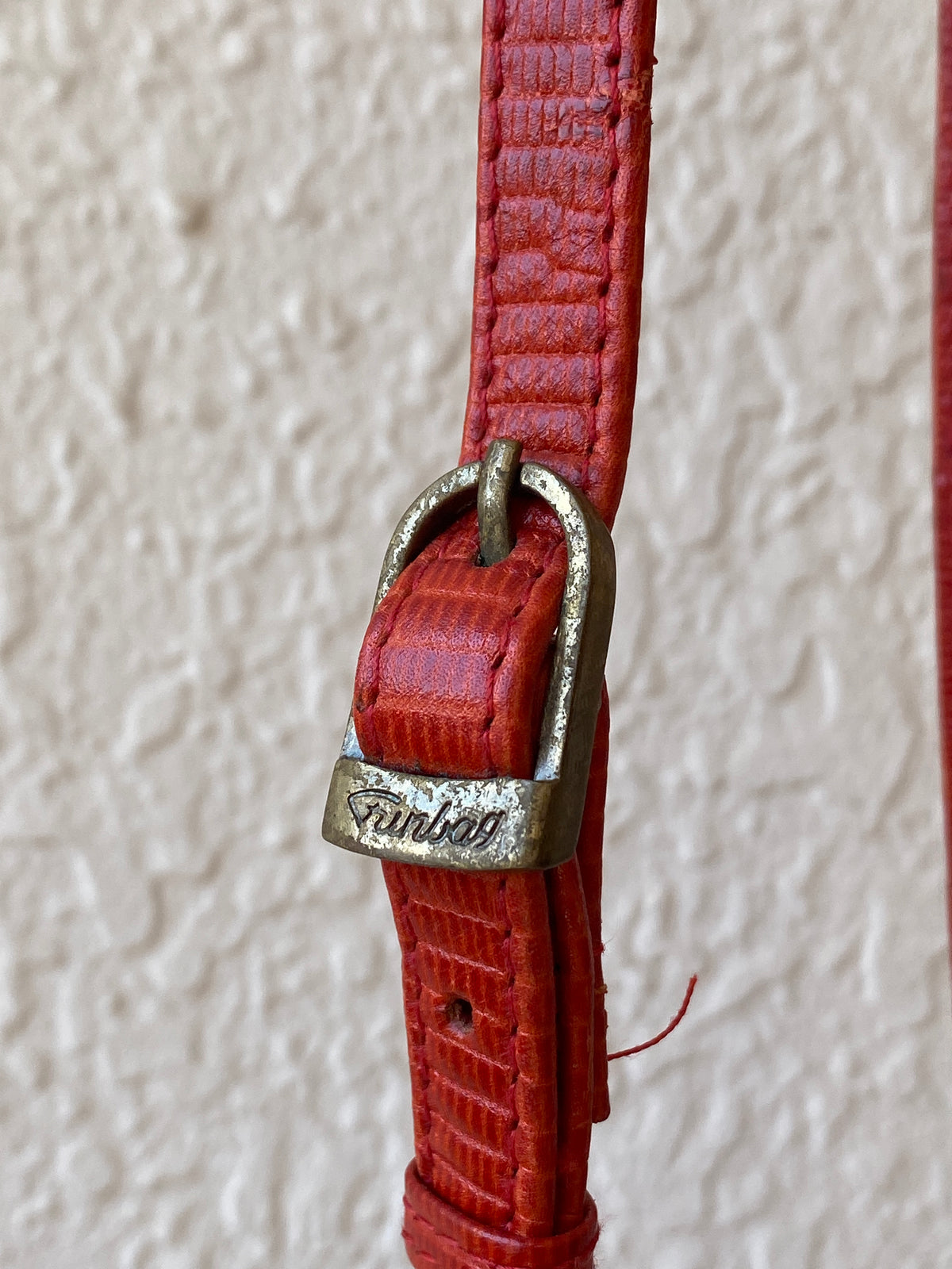 Vintage 80s Funbag Red Embossed Leather Structured Crossbody Bag Vintage 80s Funbag Red Embossed Leather Structured Crossbody Bag