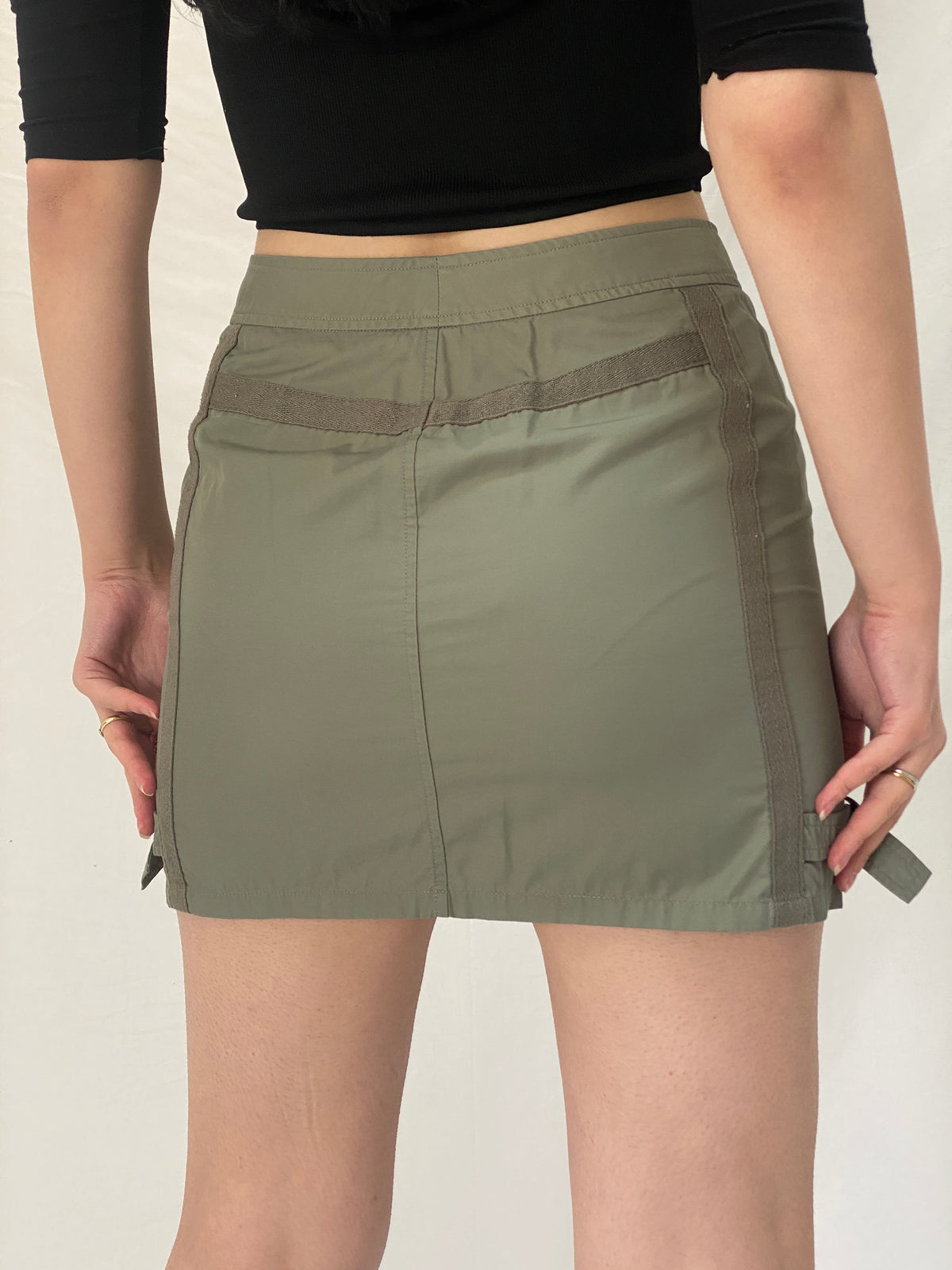 Dorothy Perkins Olive Green Military Style Mini Skirt - M Dorothy Perkins Olive Green Military Style Mini Skirt - M