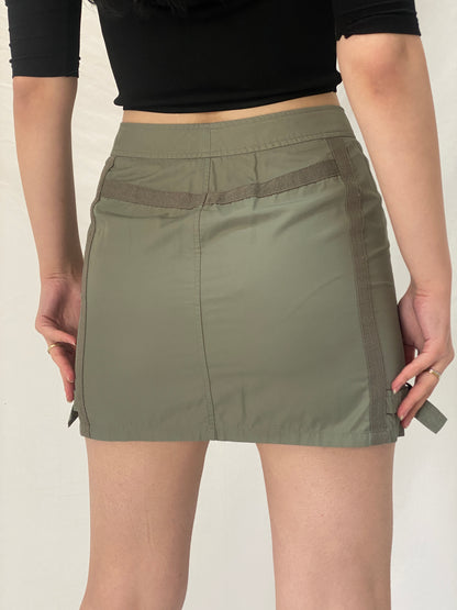 Dorothy Perkins Olive Green Military Style Mini Skirt - M