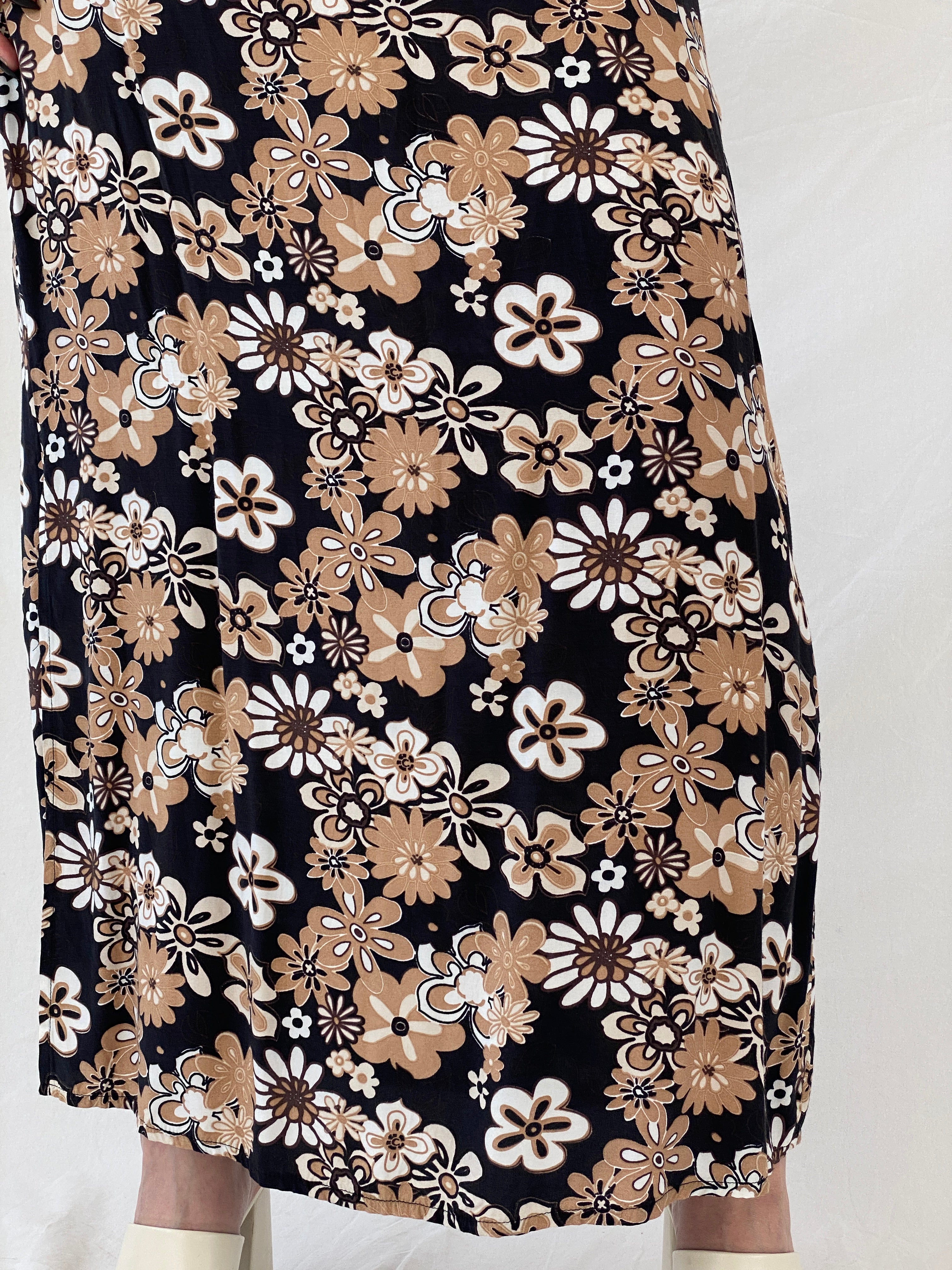 Tom Tailor Black Floral Maxi Skirt - L
