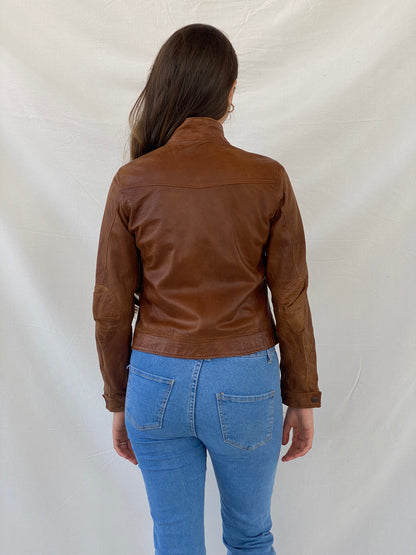 00s Next Genuine Leather Brown Jacket - S